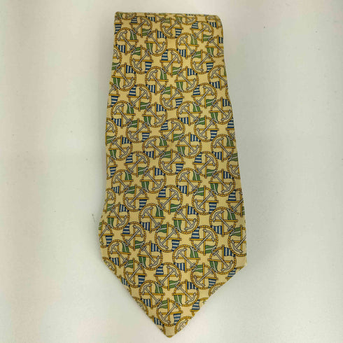 サルヴァトーレフェラガモ Salvatore Ferragamo 総柄 シルクネクタイ  メンズ